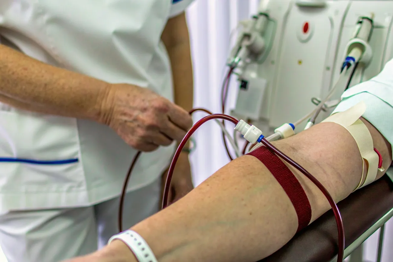 Hemodiálise - paciente em tratamento