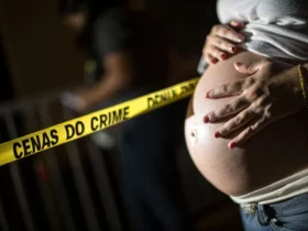 MULHER GRÁVIDA - CENA DO CRIME