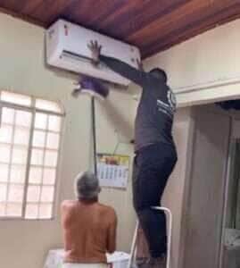 Técnico descobre ninho de ratos dentro de ar-condicionado e vídeo viraliza