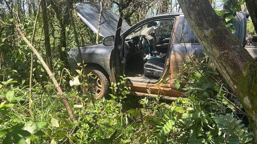 Com apoio de helicóptero, forças de segurança recuperam camionete furtada em Lucas do Rio Verde