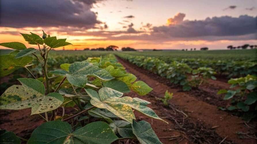 Algodão com mancha angular em Mato Grosso