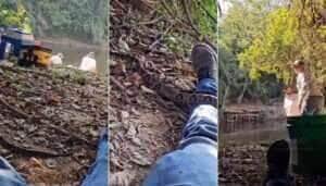 Vídeo viral registra momento tenso entre homem e serpente em Mato Grosso do Sul – e a internet não fala de outra coisa!