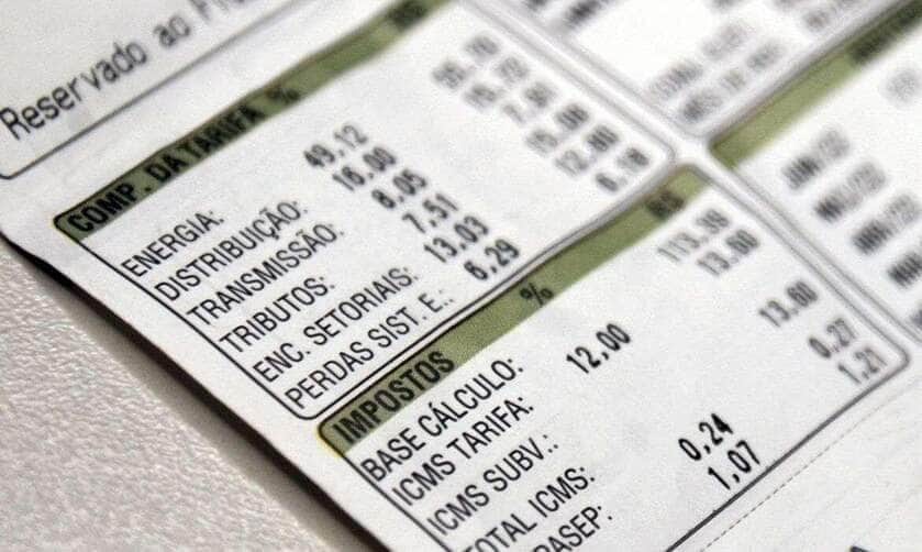 Conta de energia elétrica