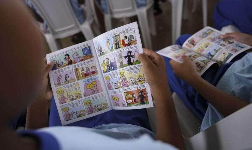 Brasília (DF), 26/03/2025 - O ministério dos Direitos Humanos e Instituto Maurício de Souza lançam gibi da Turma da Mônica sobre intergeracionalidade em escola no Itapoã, região administrativa do Distrito Federal. Foto: Marcelo Camargo/Agência Brasil