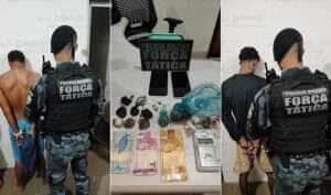 Força Tática prende dois homens por tráfico de drogas em São José do Rio Claro