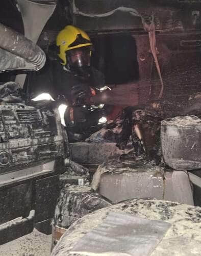 Caminhão pega fogo e mobiliza Corpo de Bombeiros em Lucas do Rio Verde