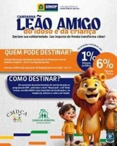 Campanha Leão Amigo do Idoso e da Criança continua até 31 de maio em Sinop; saiba como participar