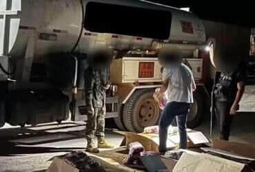 Carga com emulsão explosiva, cordel detonante, estopins e espoletas era transportada de forma ilegal em caminhão que seguia para Cáceres