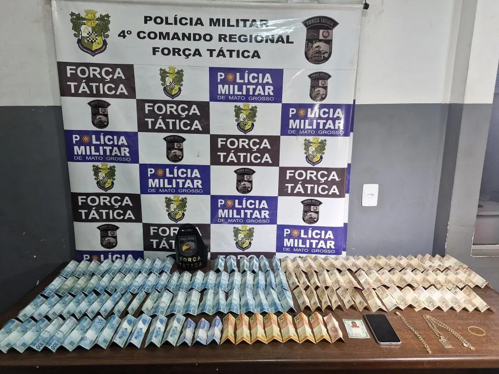 Suspeito é preso em Mato Grosso com mais de R$ 10 mil em operação contra extorsão