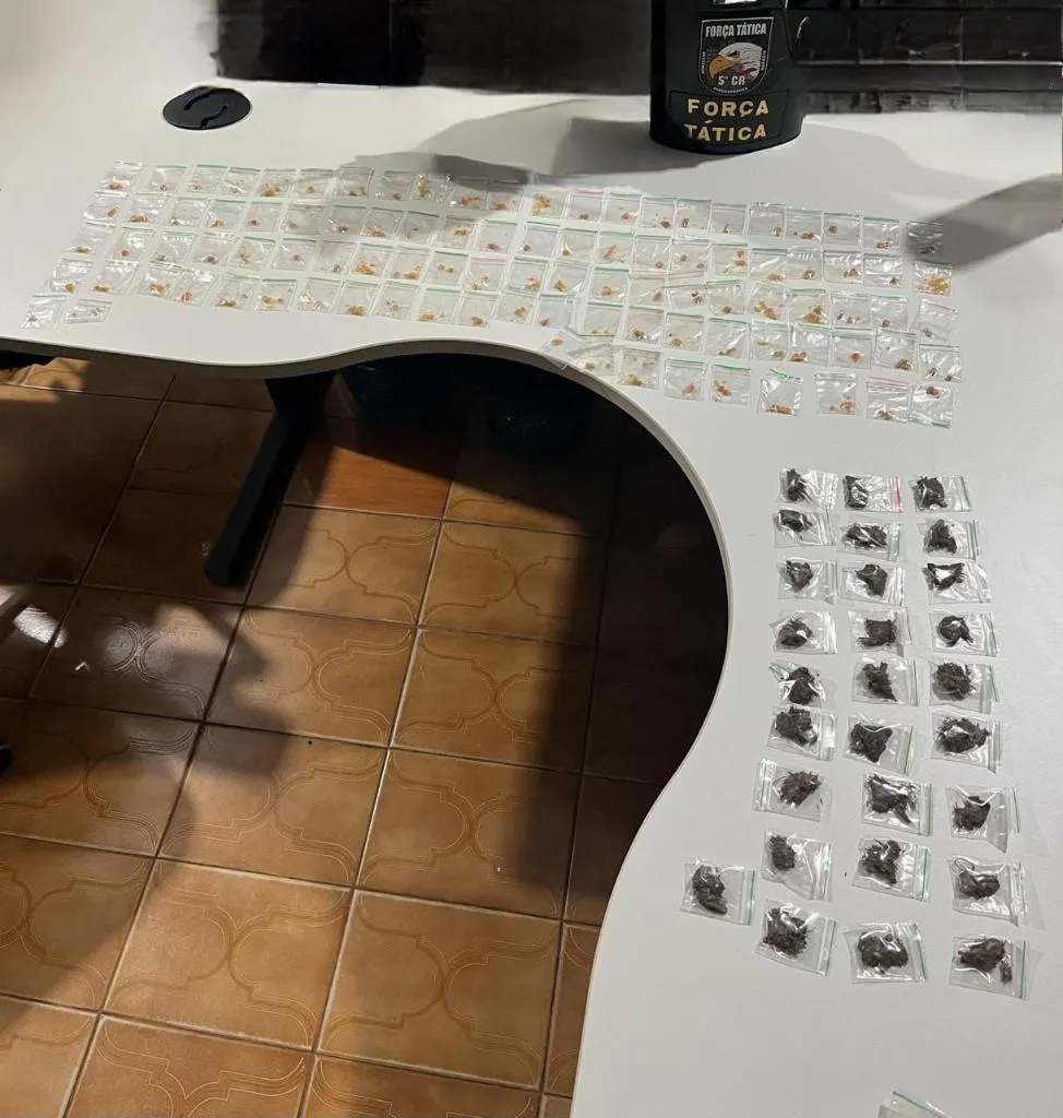 Força Tática desmantela tráfico e apreende mais de 100 porções de drogas em Mato Grosso