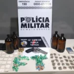 Trio ligado ao tráfico é preso em Mato Grosso com arma e mais de 260 porções de drogas