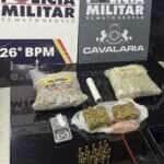 Três suspeitos são presos por tráfico de drogas e posse ilegal de munições em Nova Mutum 