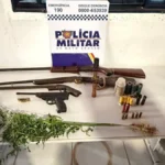 Prisão na zona rural de Mato Grosso expõe cultivo de droga e arsenal irregular