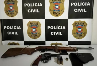 Polícia apreende armas em caçada a foragido por homicídio em Rondonópolis