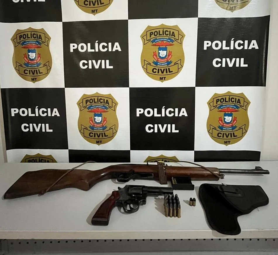 Polícia apreende armas em caçada a foragido por homicídio em Rondonópolis