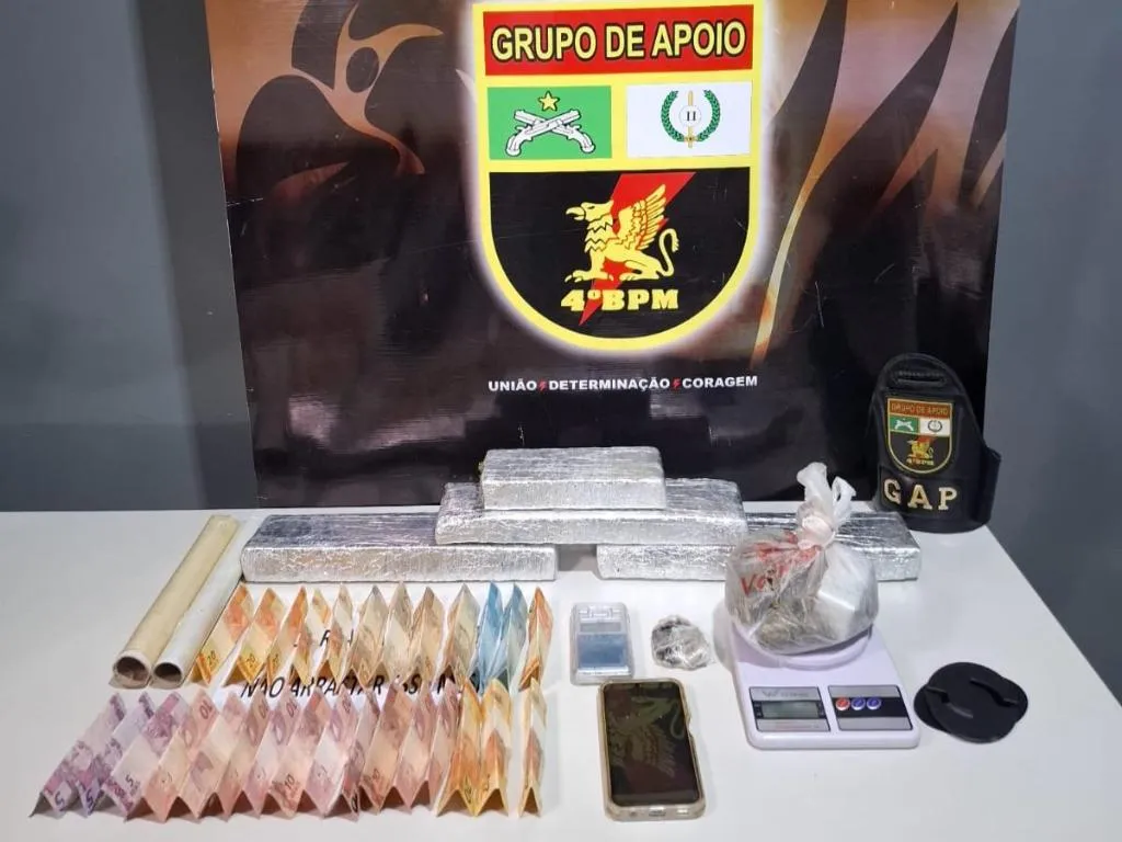 Ação rápida da PM impede extorsões e apreende drogas em Várzea Grande