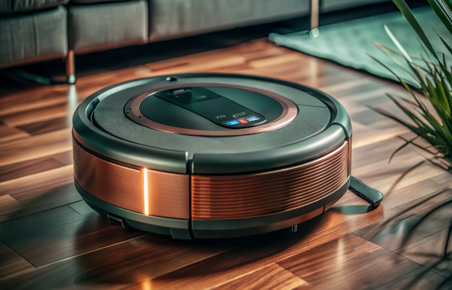 Robô de limpeza em casa