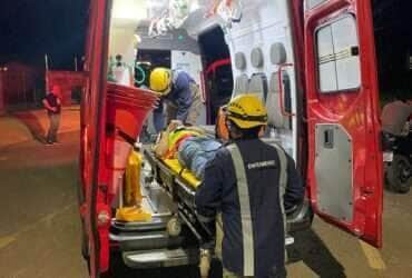 Motociclista fica ferido em colisão com carro em Lucas do Rio Verde