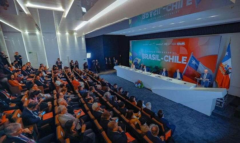 Presidente da República, Luiz Inácio Lula da Silva, durante participação no fórum empresarial Chile-Brasil Auditório da Confederação Nacional da Indústria - Brasília - DF. Foto: Ricardo Stuckert / PR