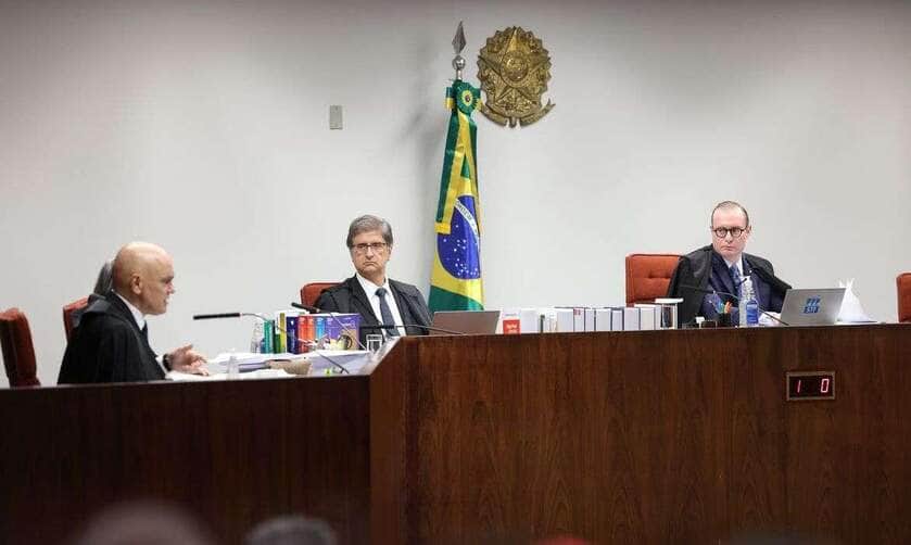 Brasília (DF) 26/03/2025 - O Supremo Tribunal Federal (STF) começa a julgar, o ex-presidente Jair Bolsonaro e mais sete denunciados pela trama golpista vão se tornar réus na ação.
O caso será julgado pela Primeira Turma da Corte, colegiado formado por cinco dos 11 ministros que compõem o tribunal. 
Foto: Antonio Augusto/STF