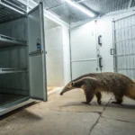 tamanduá-mirim dentro de frigorifico de mato grosso