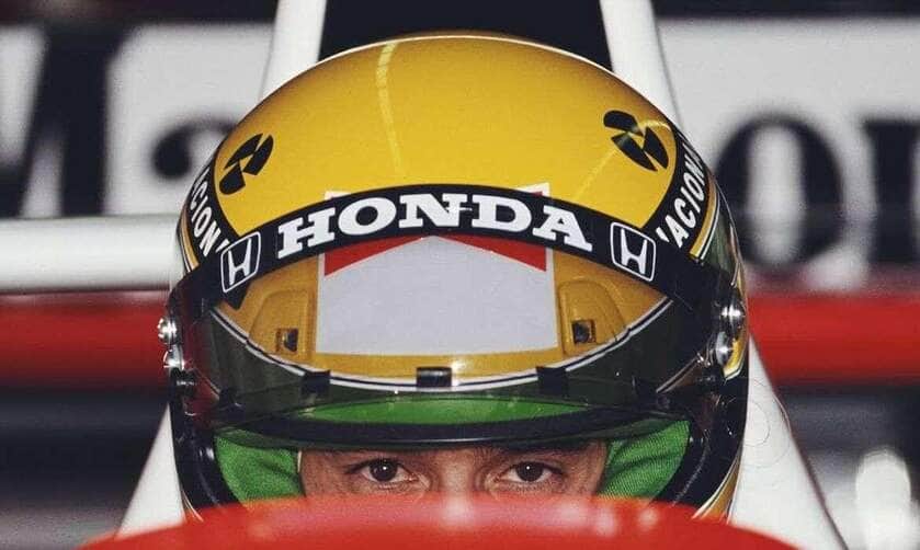 Ayrton Senna - piloto brasileiro - F1 - Fórmula 1 - capacete