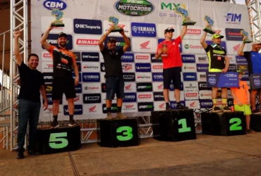 Veja quem subiu ao pódio no motocross nacional em Mato Grosso