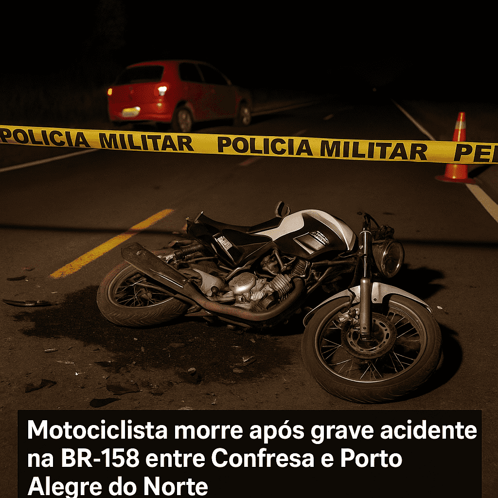 Motociclista morre após grave acidente na BR-158 entre Confresa e Porto Alegre do Norte