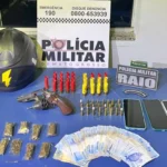 Companhia Raio apreende drogas e arma em operações em Sinop