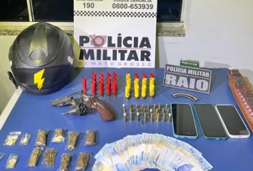Companhia Raio apreende drogas e arma em operações em Sinop