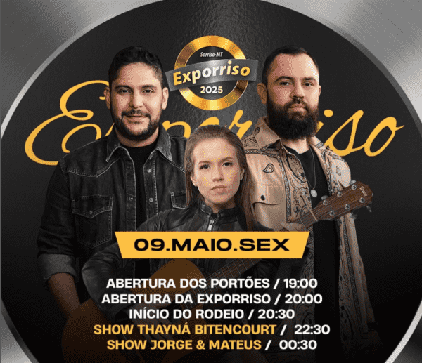 Exporriso 2025 agita Sorriso com shows nacionais, agronegócio e empreendedorismo local