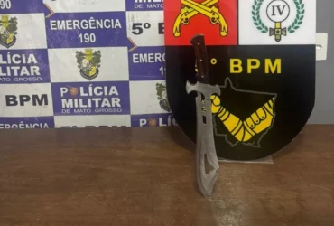 Homem armado ameaça ex-companheira em local de trabalho e é preso em Rondonópolis