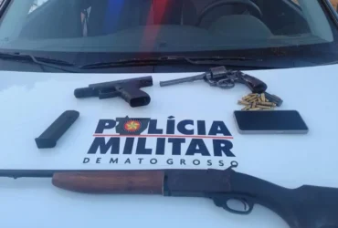 Polícia Militar apreende armas de facção em Mato Grosso