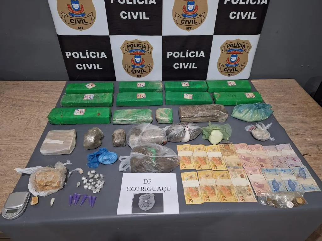 Polícia de Mato Grosso descobre depósito de drogas enterrado em quintal