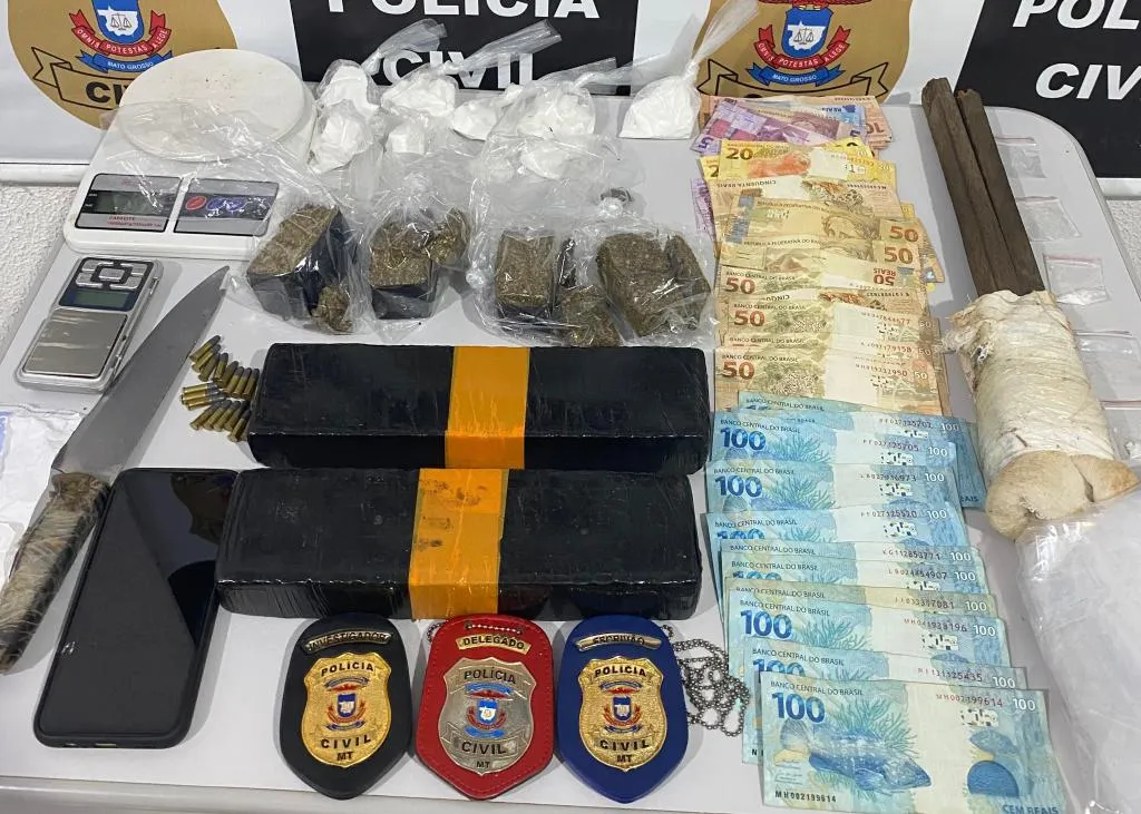 Drogas apreendidas pela Polícia Civil de Mato Grosso