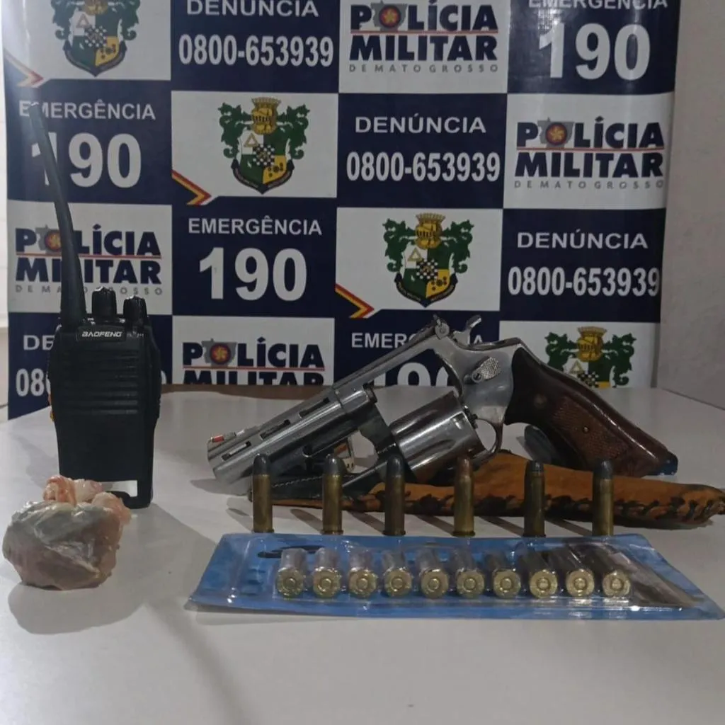 Polícia Militar apreende revólver e munições em Vila Bela da Santíssima Trindade