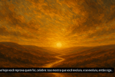 Reflexão sobre escolhas e evolução