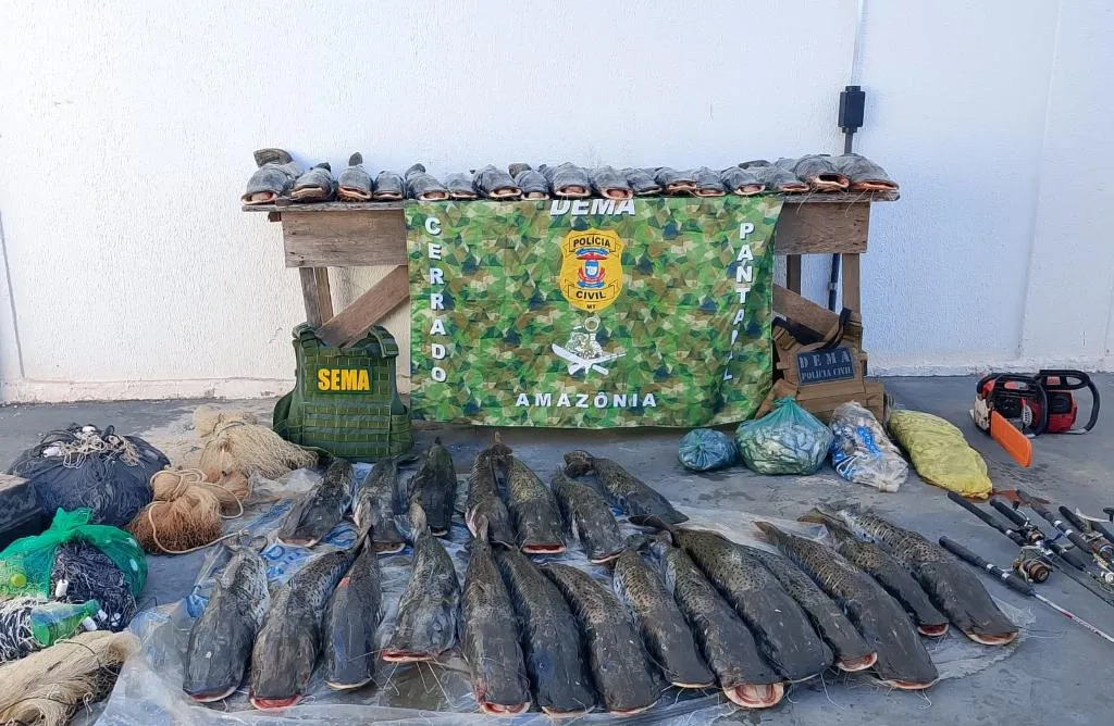 Fiscalização Ambiental apreende 235 kg de pescado irregular em Mato Grosso