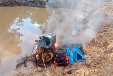 Sema e PM de Mato Grosso combate mineração ilegal em operação no Parque do Juruena