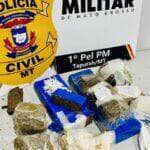 Jovem de 29 anos foi flagrado com maconha, pasta base e cocaína dentro de residência no bairro São Cristóvão