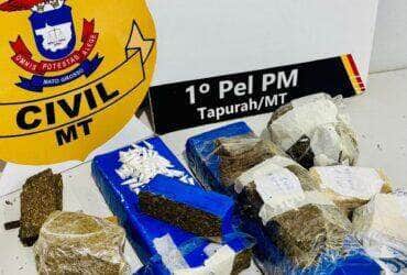 Jovem de 29 anos foi flagrado com maconha, pasta base e cocaína dentro de residência no bairro São Cristóvão