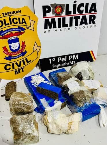 Jovem de 29 anos foi flagrado com maconha, pasta base e cocaína dentro de residência no bairro São Cristóvão