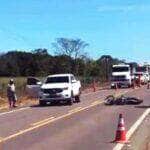 Em Mato Grosso: Motociclista fica ferido em colisão com caminhonete na MT-208