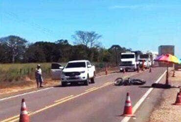 Em Mato Grosso: Motociclista fica ferido em colisão com caminhonete na MT-208