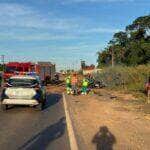Grave acidente em rodovia de Mato Grosso deixa um morto carbonizado e três feridos