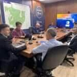 Prefeito Miguel Vaz visita sede da Ager-MT e discute convênio que pode transformar o município em referência estadual no cumprimento do Novo Marco Legal do Saneamento