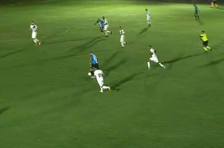 Lance de Capital x Mixto. Imagem: Reprodução