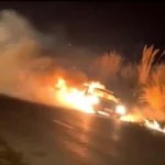 Carro pega fogo na MT-249 e é destruído pelas chamas em Mato Grosso