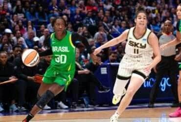 Louisiana , 02/05/2025 - A Seleção Brasileira feminina de Basquete durante partida contra o Chicago Sky, da WNBA. Foto: CBB/Divulgação