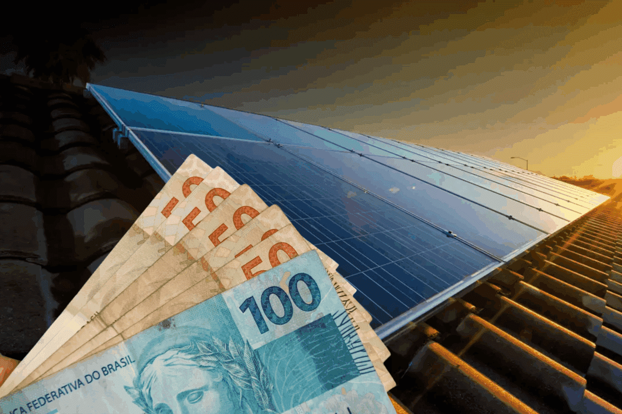 foto de dinheiro-energia solar